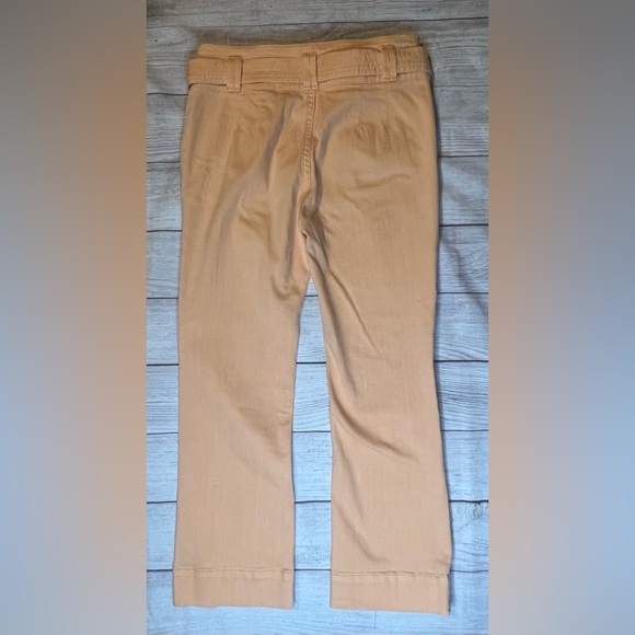 Pilcro & the Leatherpress High-Rise Flare Peach Cropped Pants Women’s 27 Belted - Picture 2 of 4